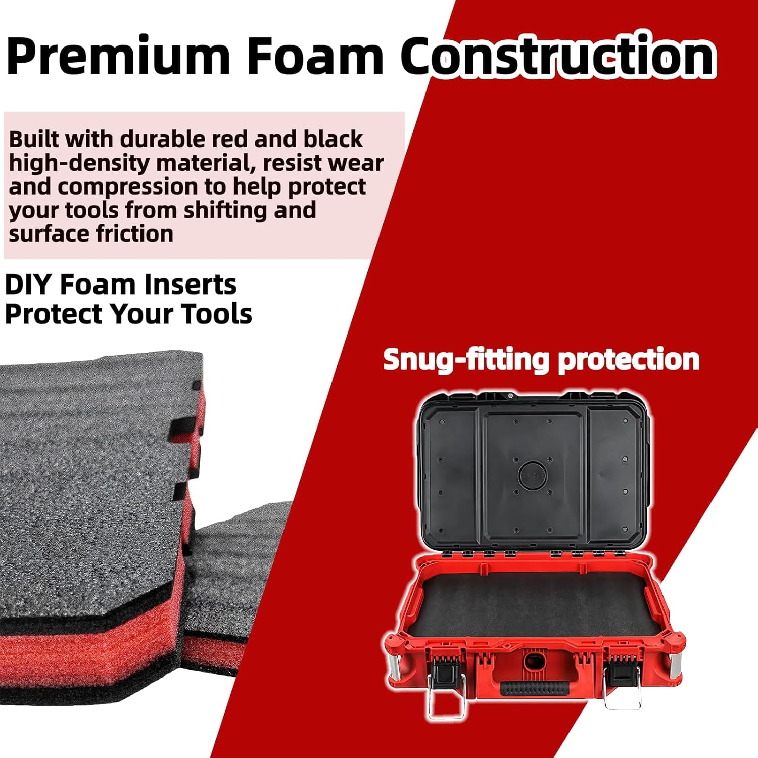 Foam Inserts Tool Box Kit, Includes a Set of DIY Tools (White Marker Pen, Professional-Grade Utility Knife, and Foam Hole Punch), DIY Cut-to-Fit