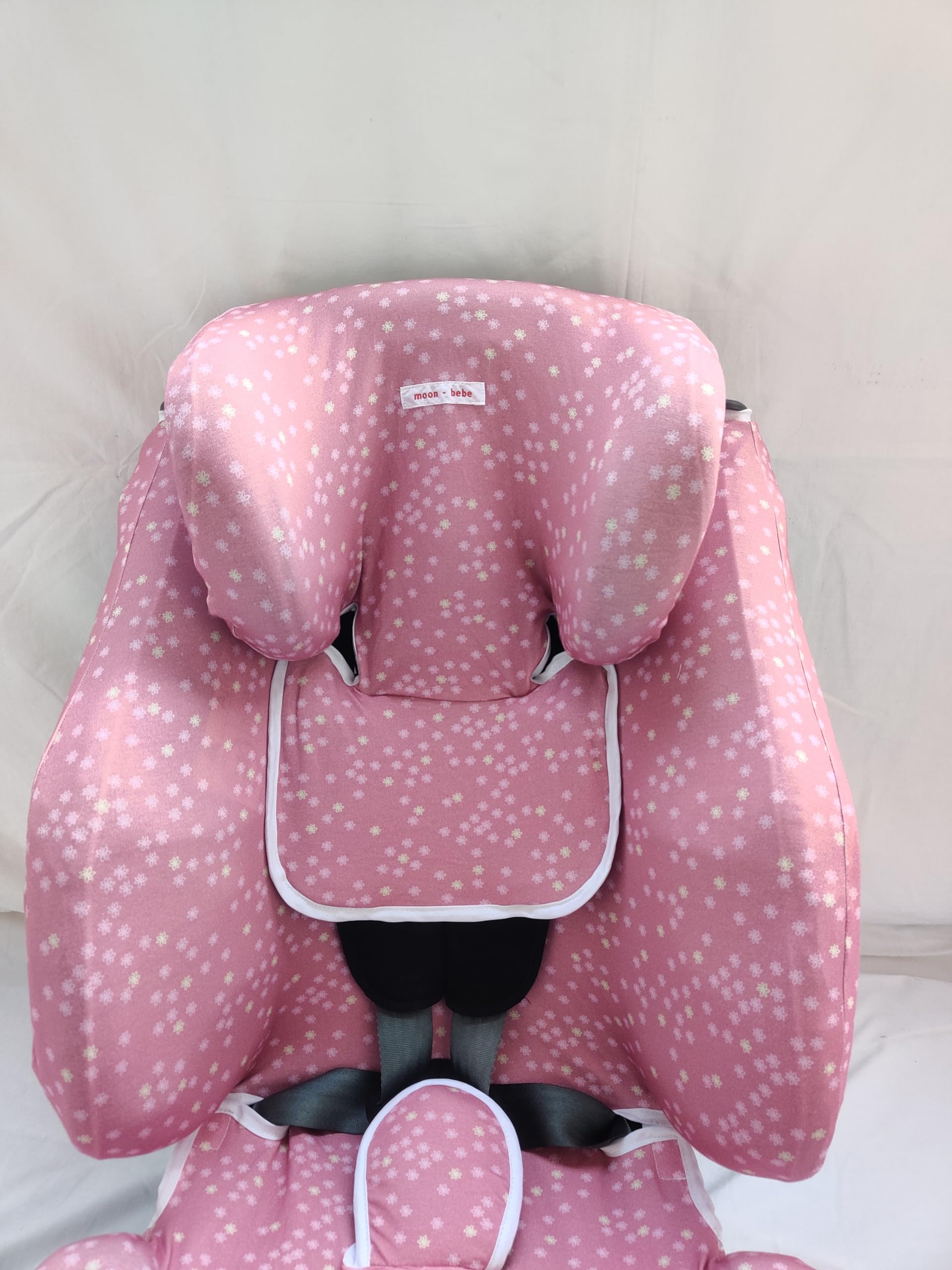 moon-bebe Fund de algodón para Silla de Coche Compatible con Klippan Triofix Century y klippan OPTI 129 (Pink)
