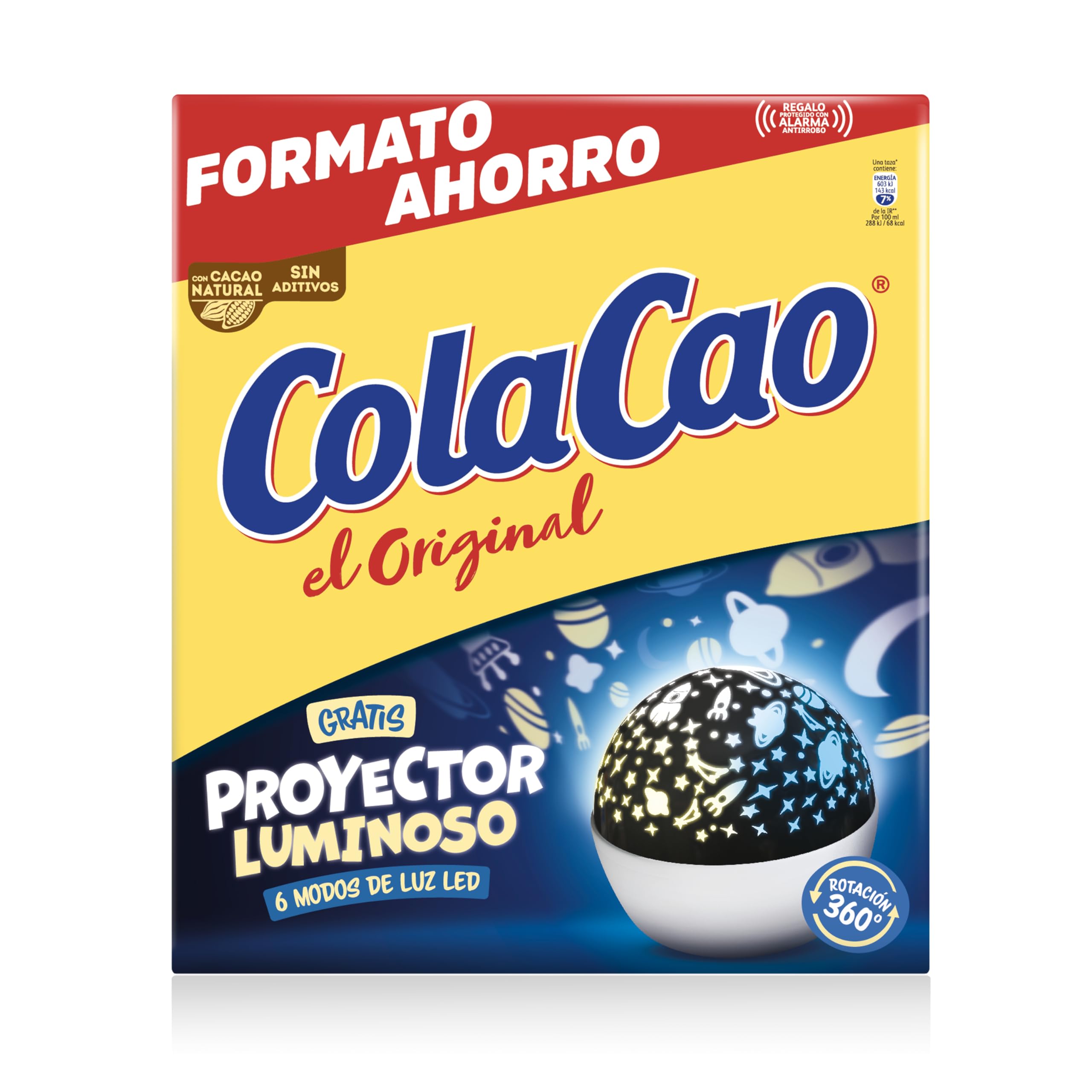 Queue Cao Originale avec Cacao Naturel, 2,5 Kg (Réveil avec Lumière)