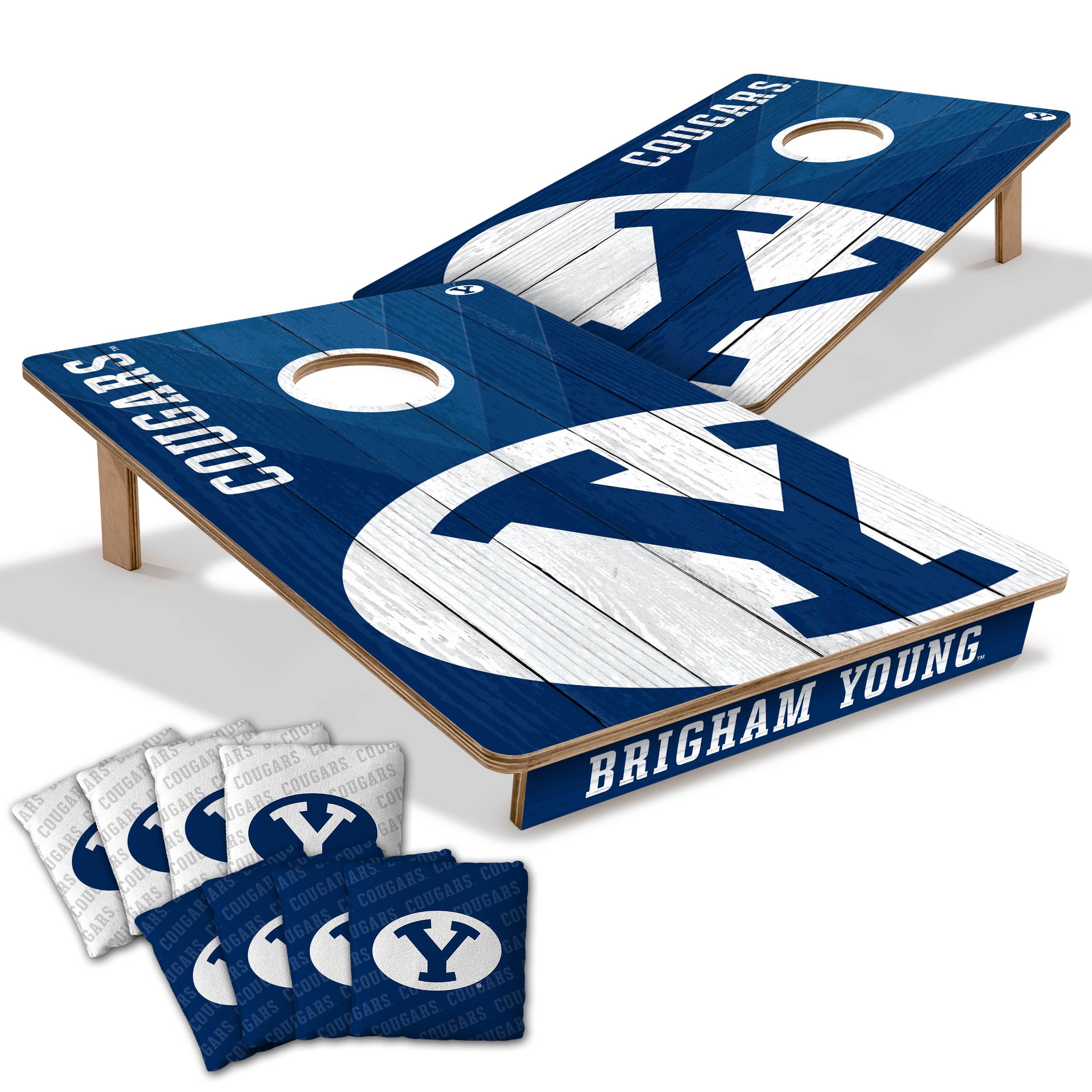 YouTheFan NCAA 2’ x 3’ Wood Cornhole Game with Logo Bags