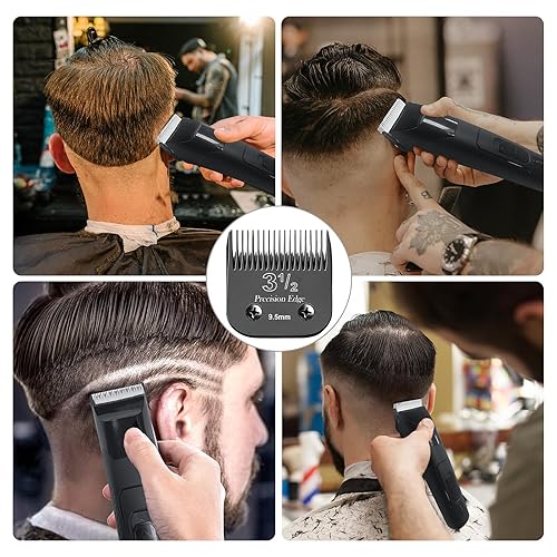 Miniatura 7 de Juego de 3 piezas de acero inoxidable de repuesto desmontable profesional, compatible con Andis AGC, BDC, BGC, MBG Series, oster Classic