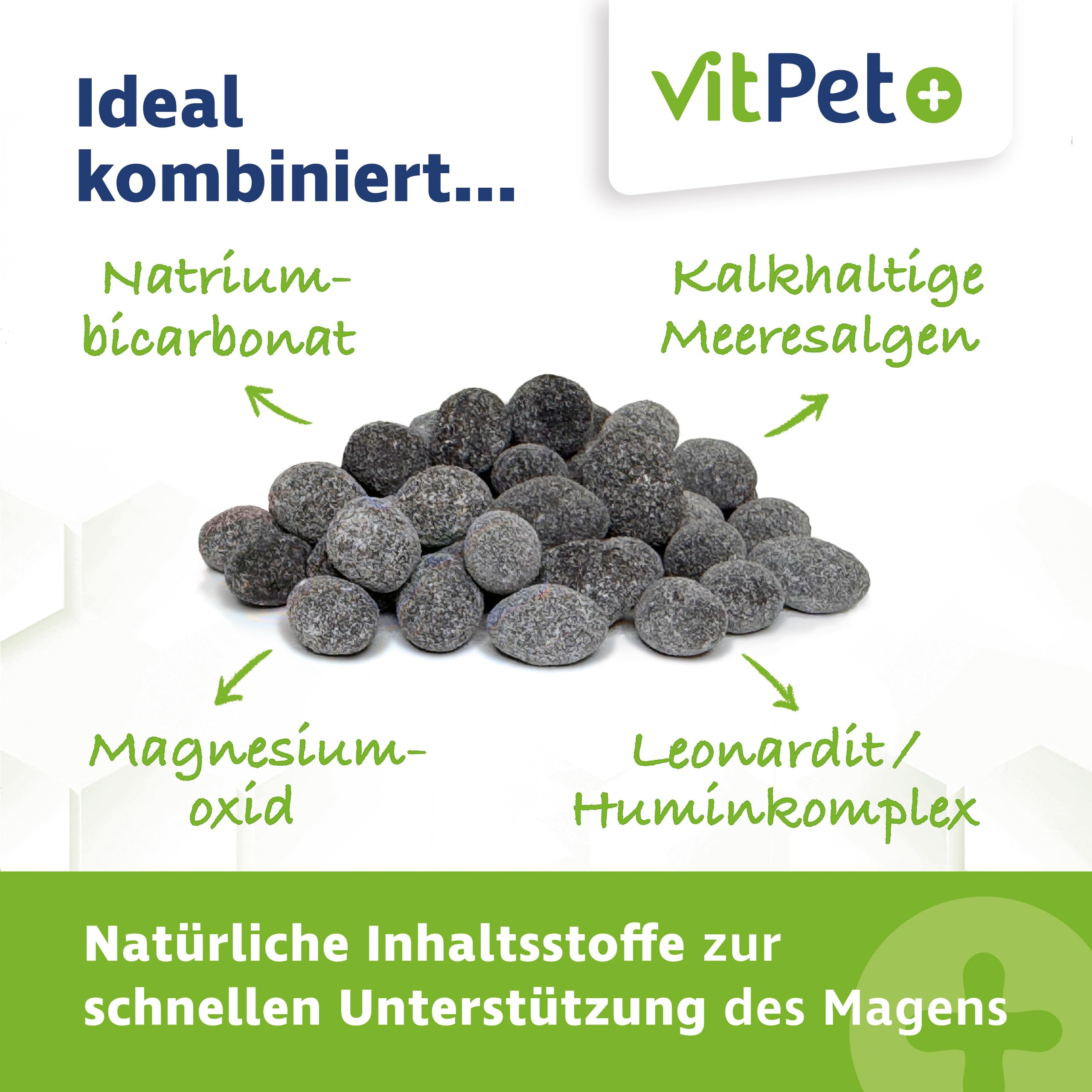 MagenVit Akut Pferd – Magenschutz für magenempfindliche Pferde – zur schnellen Unterstützung des Magens mit 3-Fach Puffer-System – 800 g
