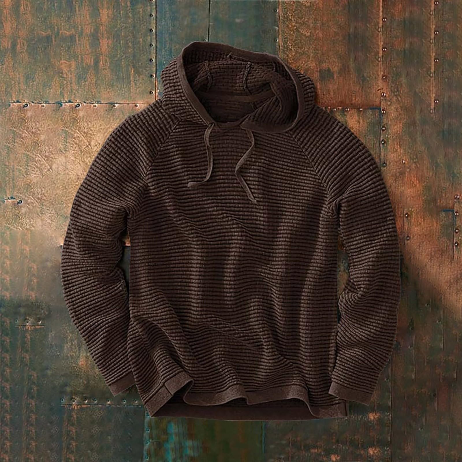Sudaderas Hombres con Capucha Suéter De Manga Larga para Hombre, Abrigo Cálido Hombre Rosas (Coffee, L) Sudadera Cremallera Camisa Proteccion UV Sin Mangas Ropa Anti Calor Kit Pesca