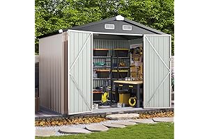 Aoxun 8.1 x 5.3 FT Outdoor Shed with Floor Frame
