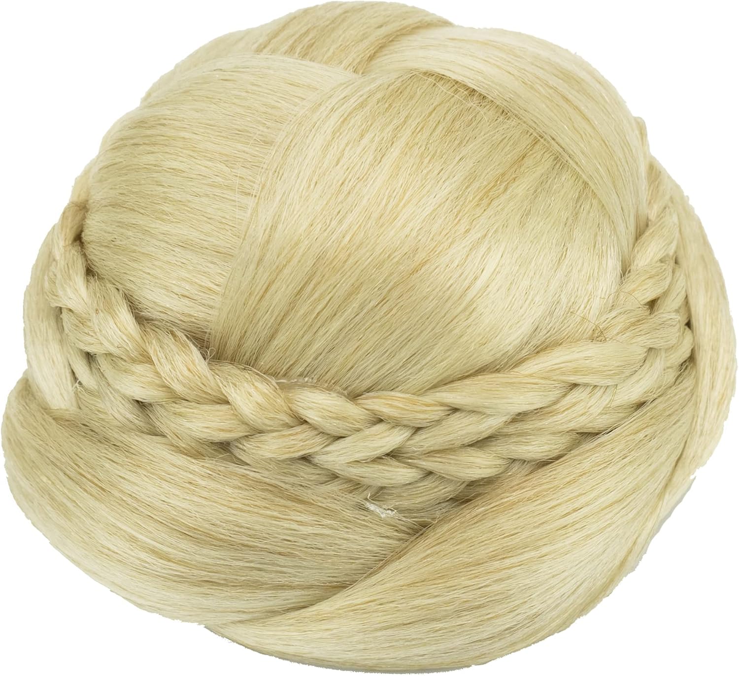 IMISSU Hair Bun Wig - Updo Braided Chignon for Dancers Donut Hairpiece with Scrunchie, Hair Cover Accessory (Blonde) - Image 4