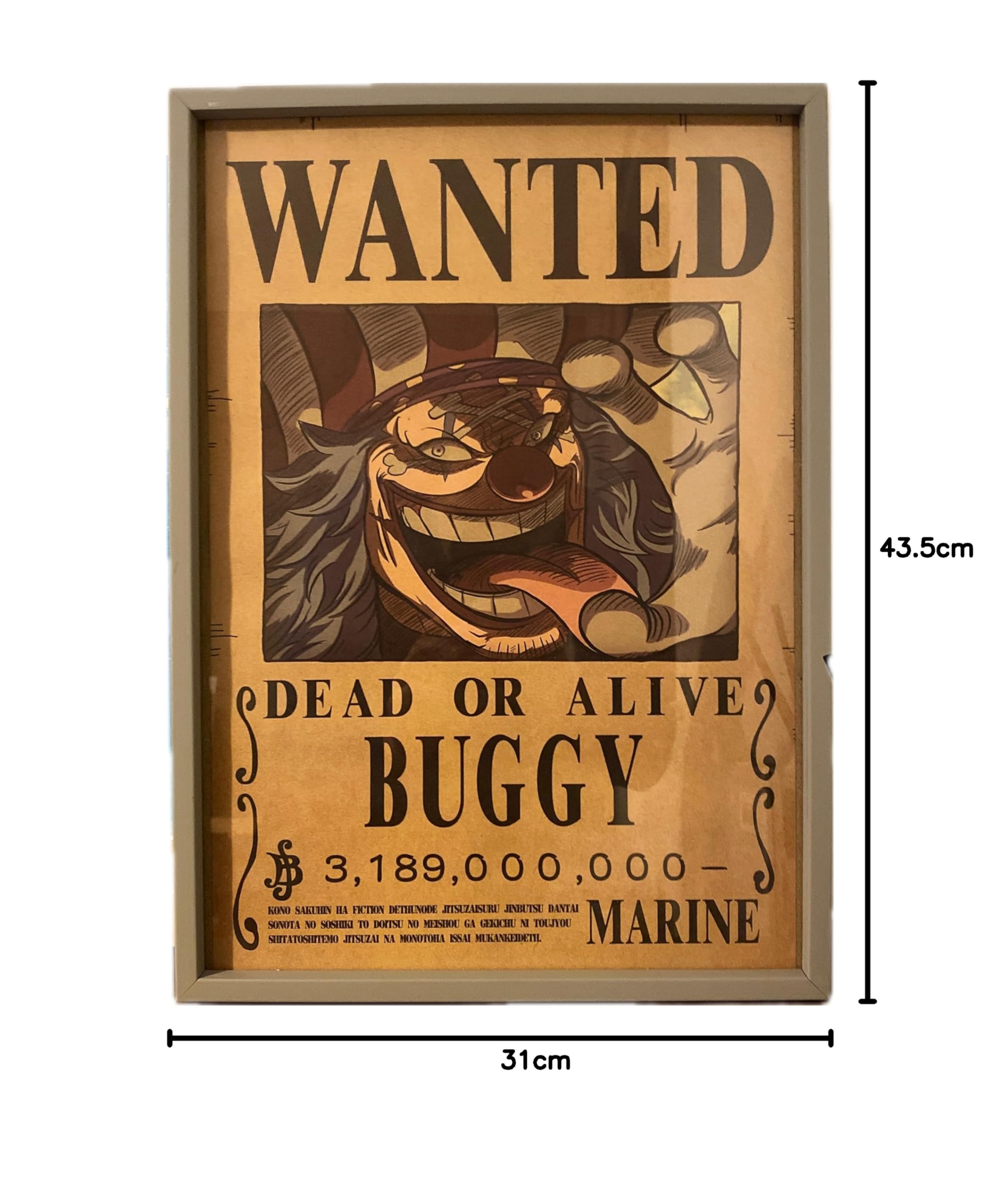 One Piece Bounty plakat oprawiony - Post Wano Arc (Buggy the