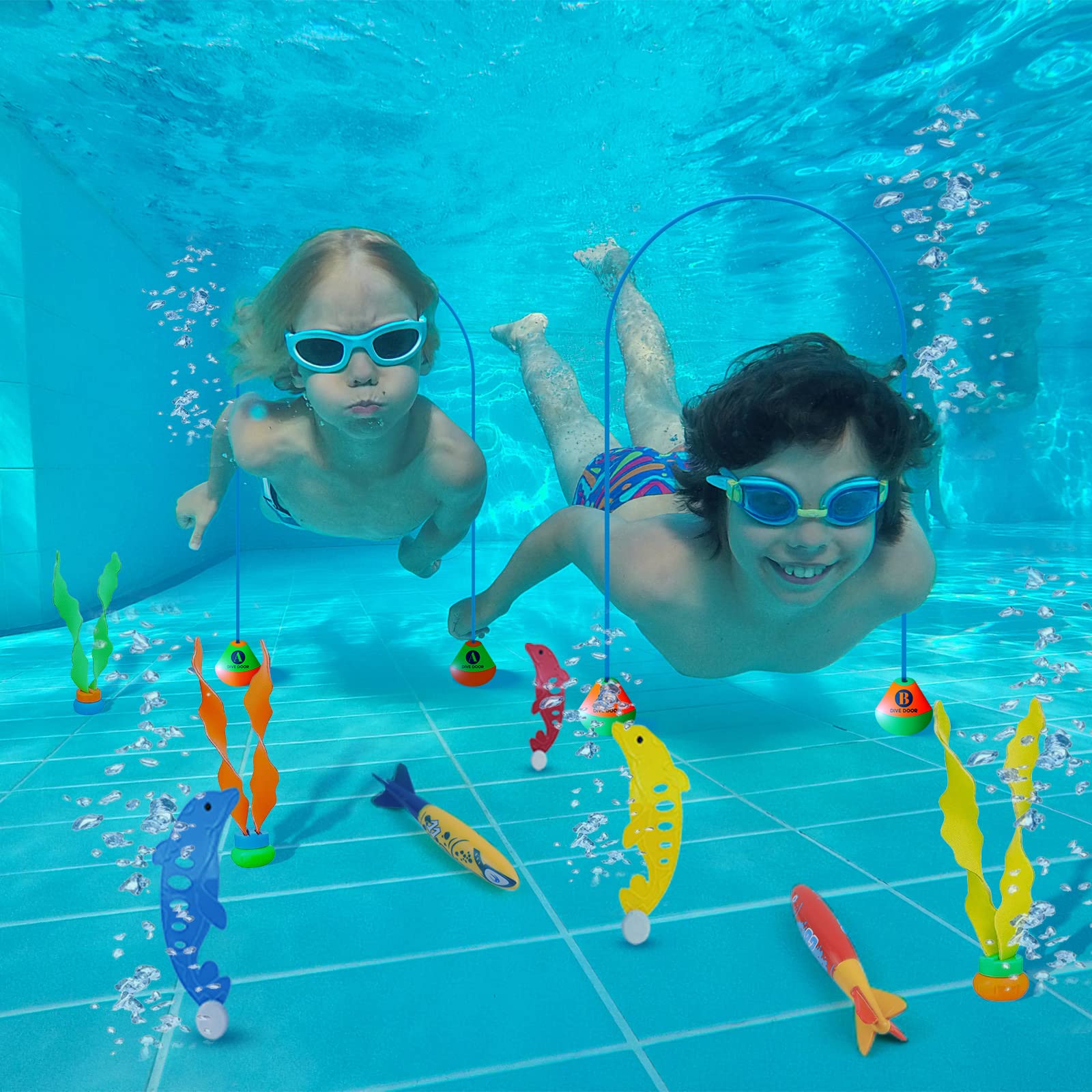 Coffre Au Trésor Pour Piscine, Boîte à Trésors Ensemble De Diamants De Plongée Pour Enfants Entraînement à La Piscine Avec Coffre Au Trésor Ensemble De Pierres Précieuses Acryliques Sous-Marines Pour Fêtes à