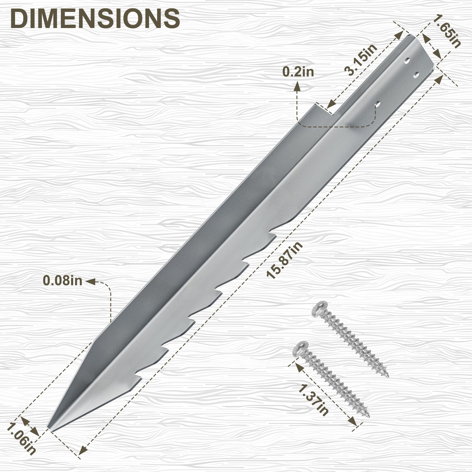 4pcs Fence Post Anchor Ground Spike Wooden Post Anchor Ground Spike Swing Fixings,Galvanized,Windproof - Image 2