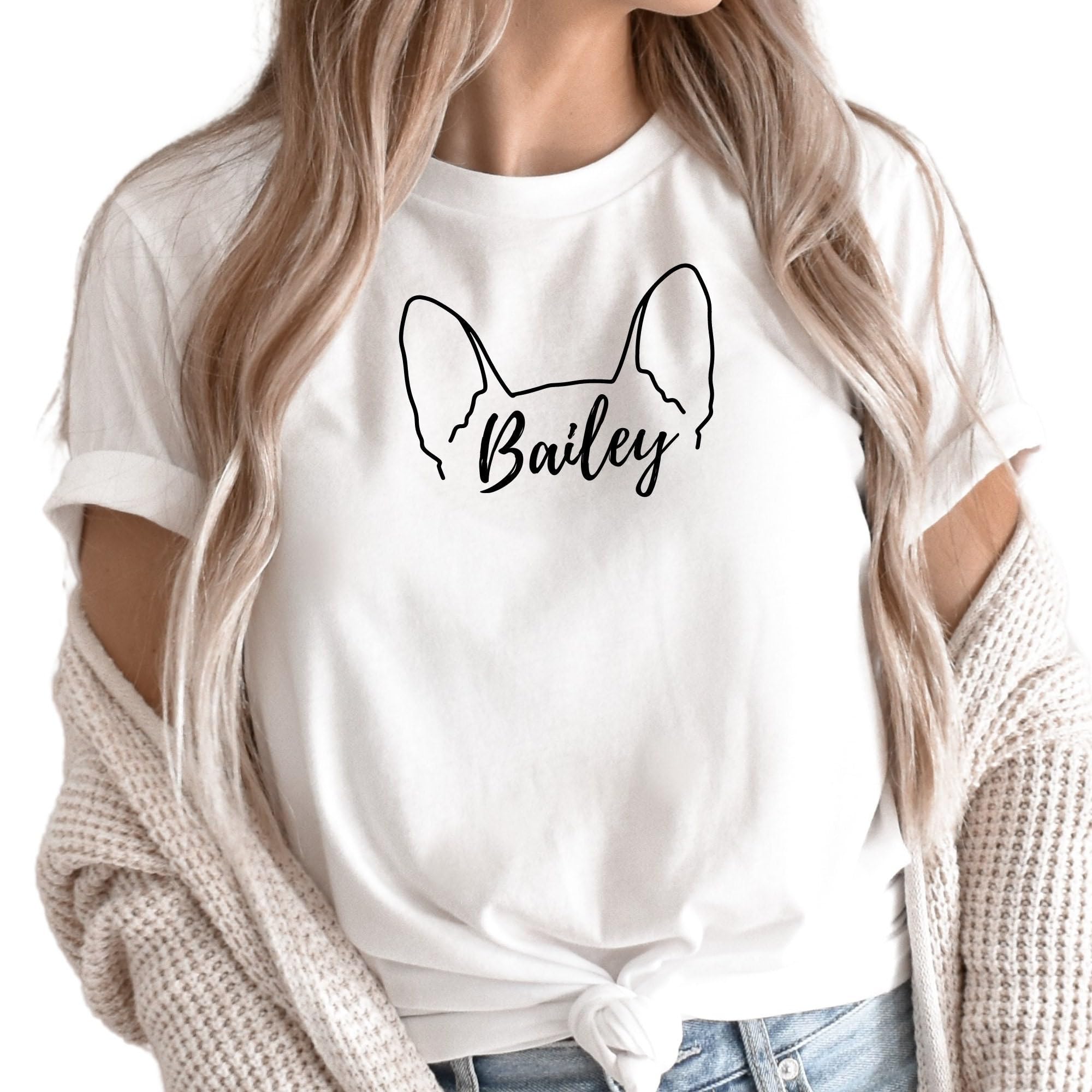 Custom T-shirt For Boston Terrier Owner Boston Terrier Ears In Pocket Personalized Dog Name T-shirt Boston Terrier Owner Tee