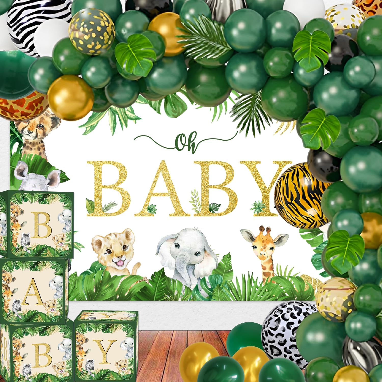 Jungle Baby Shower Decorations, Jungle Animal Theme Baby