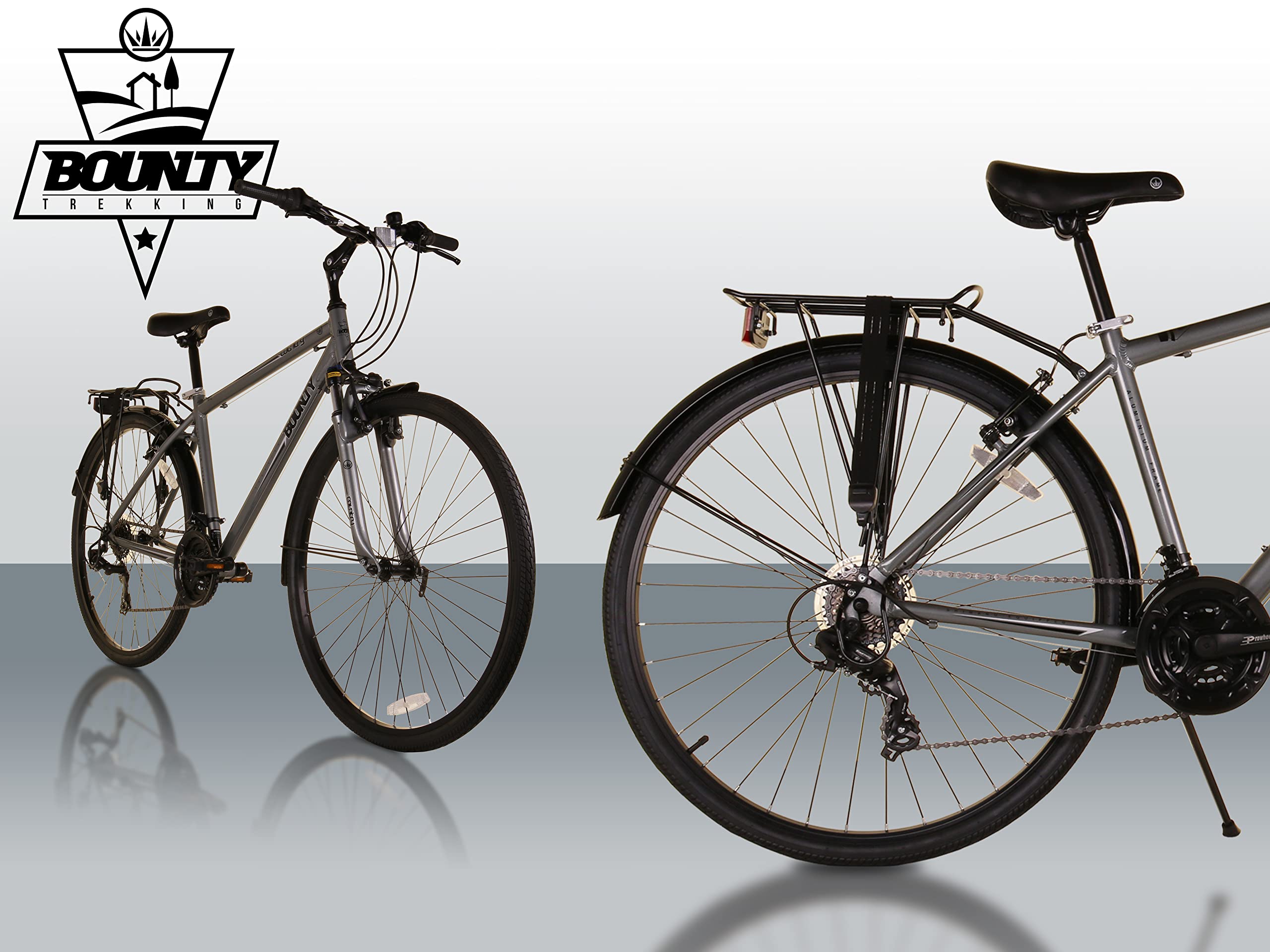 Bounty Country Hybrid Bike - Cuadro de aleación ligera, 18 velocidades Shimano, horquillas de suspensión Zoom - Perfecta para los entusiastas del ciclismo