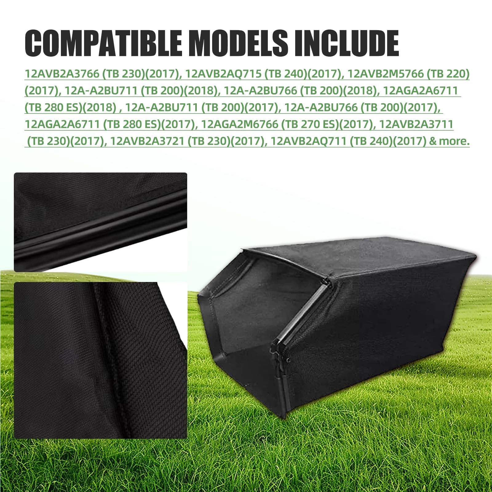 Bolsa de recogida de césped para cortacésped 964-04117A para TB210 TB260 TB280ES TB130 TB230 TB280 accesorios de repuesto para recogedor de césped
