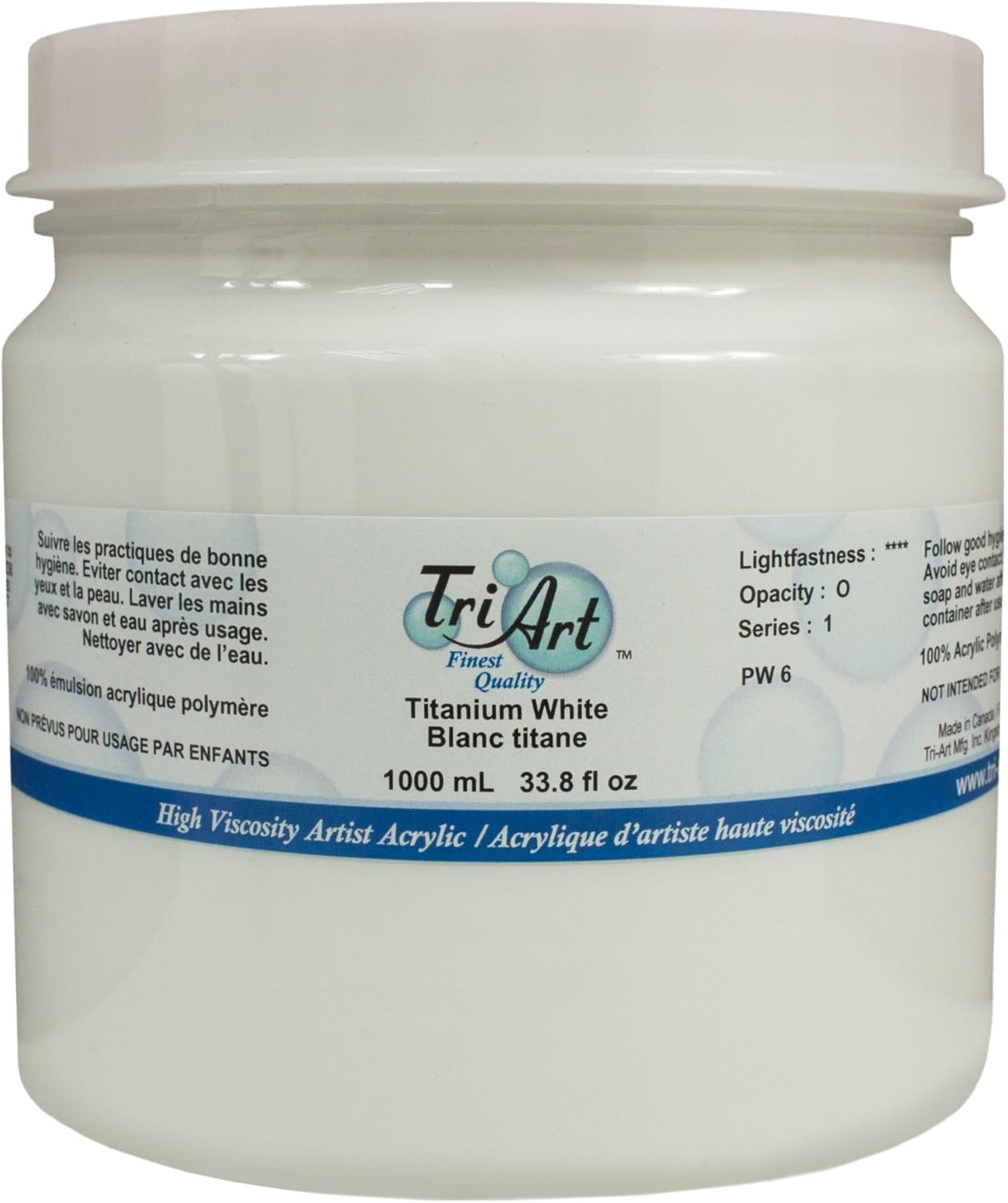 TriArt High Viscosity Paint, 1000ml, Titanium White