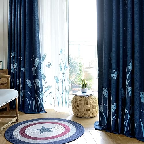Cortinas de lino bordadas marca Melodieux