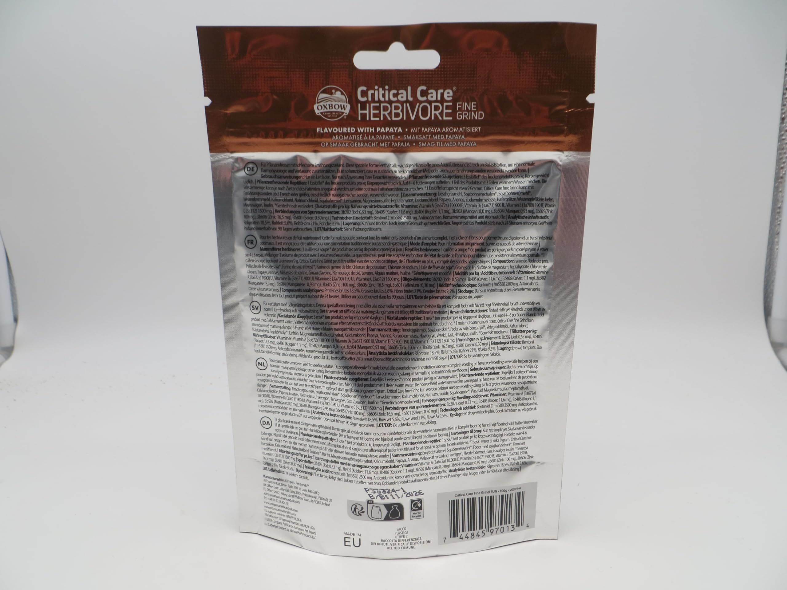 Oxbow Critical Care Fine Grind - Doppelpack - 2 x 100g