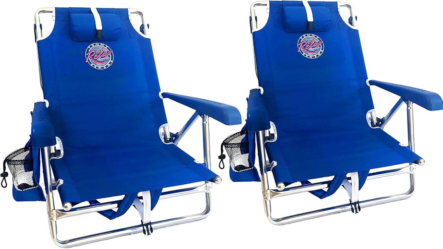 Tommy Bahama Set of 2 Backpack Beach Chairs with Cooler