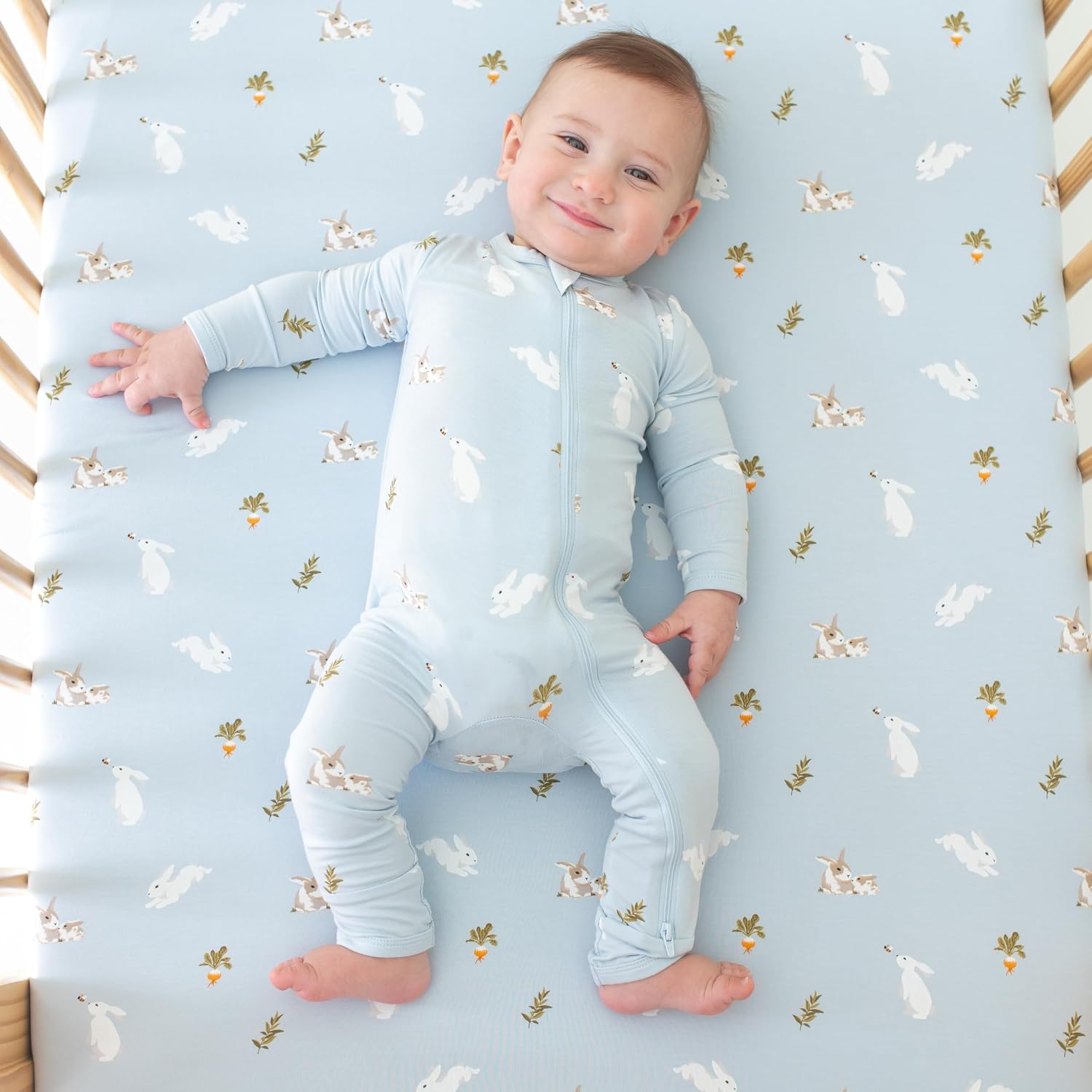 KYTE BABY Soft Bamboo from Rayon Long Sleeve Unisex Bodysuit, 0-24 Months