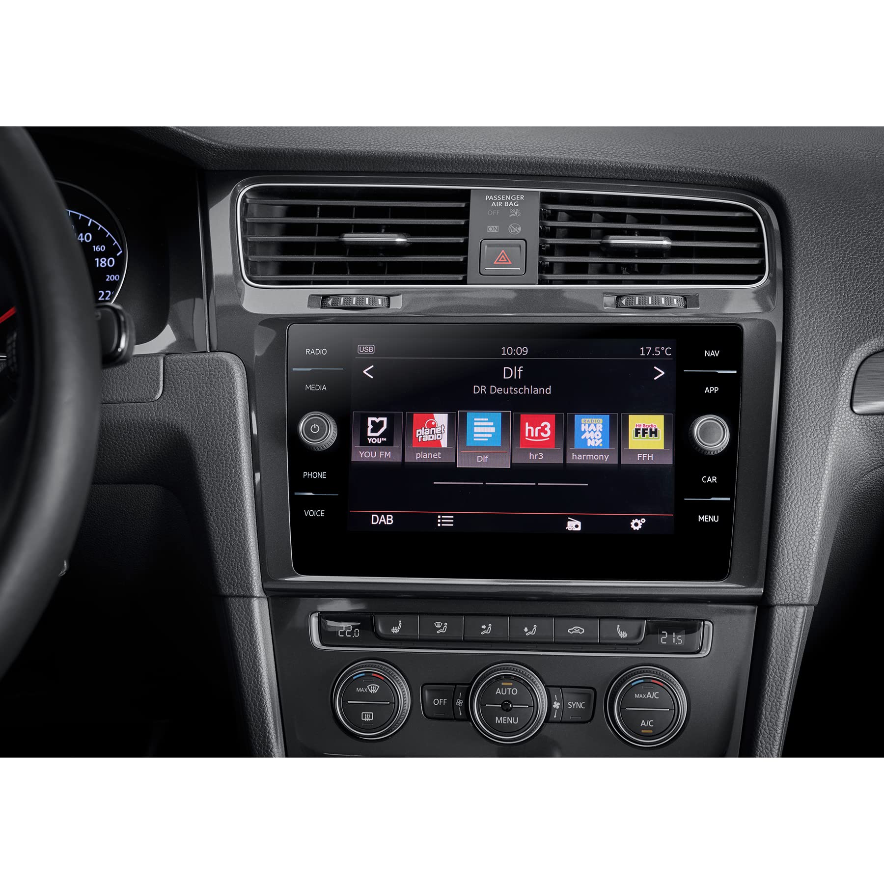 Volkswagen 000063212E Nachrüstsatz DAB+ Radio Digitalradio Antenne Radioempfang, für MIB Standard/High
