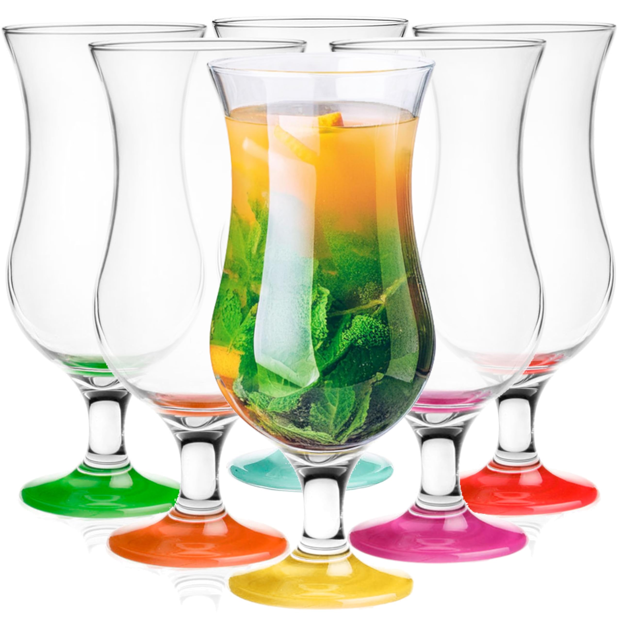 Glasmark Krosno Glasses Cocktail Glasses Set Long Drink Cocktail Gin Beer Water Long Drink Glasses Cocktail Glasses Drinking