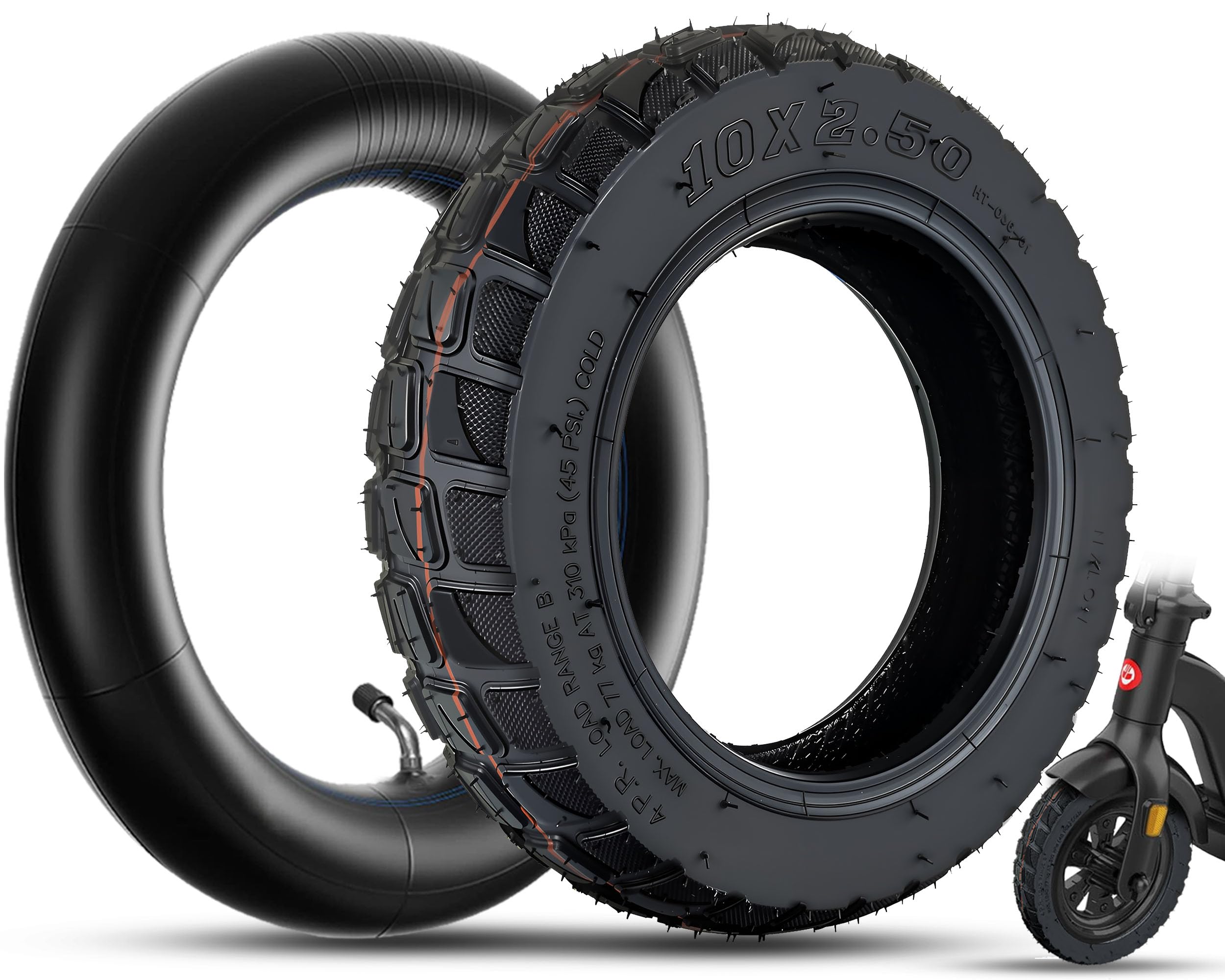 Amazon.com: GLDYTIMES 10x2.50 Off Road Tire and Tube Set