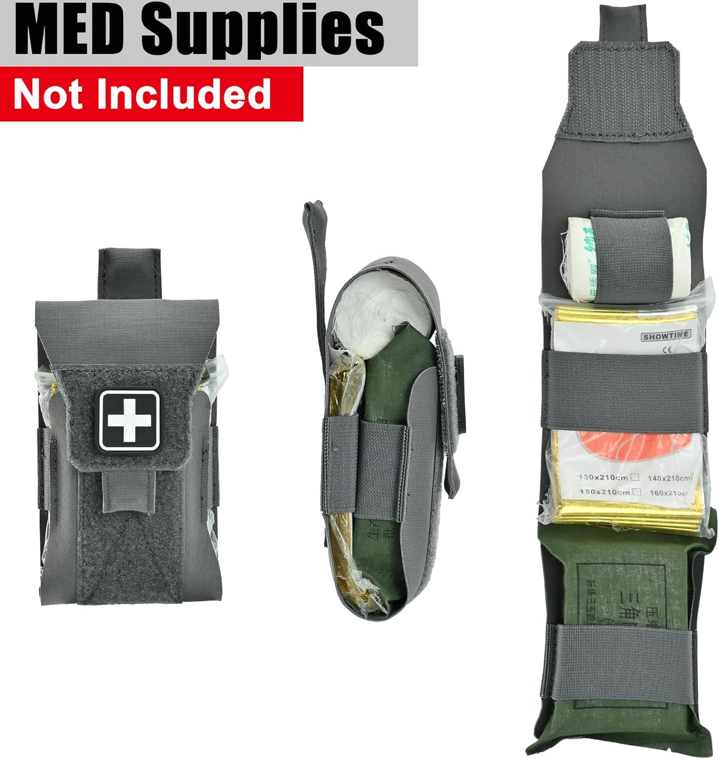 Mini IFAK Micro Trauma Pouch | Compact Empty EDC First Aid Organizer | Portable Stop Bleeding Supplies Pouch for Medic Gear & Survival Kits