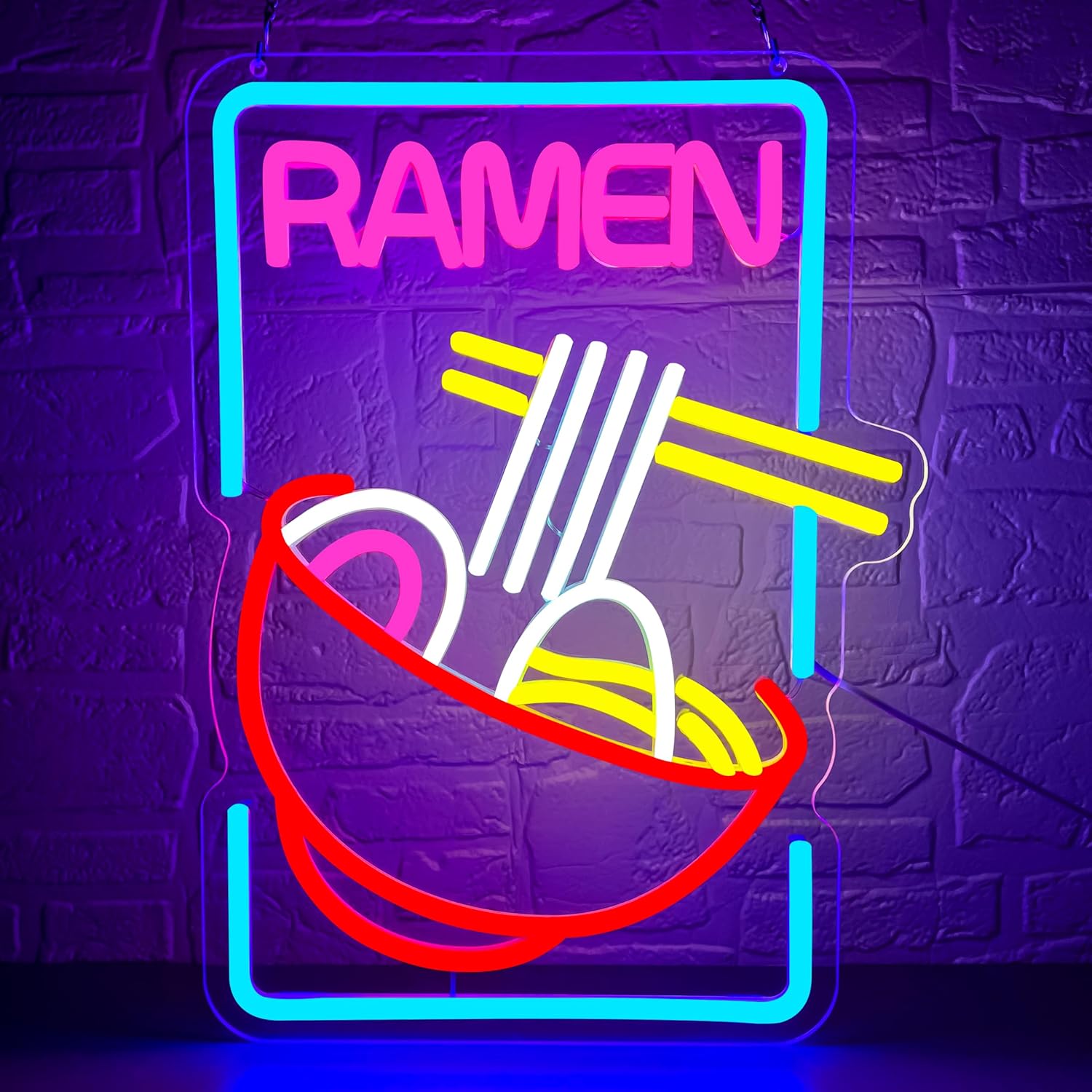 Ramen Neon Sign for Wall Decor Dimmable LED Light Up Sign for Resturant Dining Hall Kitchen Home Bar Man Cave for Party Club Christmas Birthday Gifts Wall Art Size15.7 * 11.4(WZCP013)