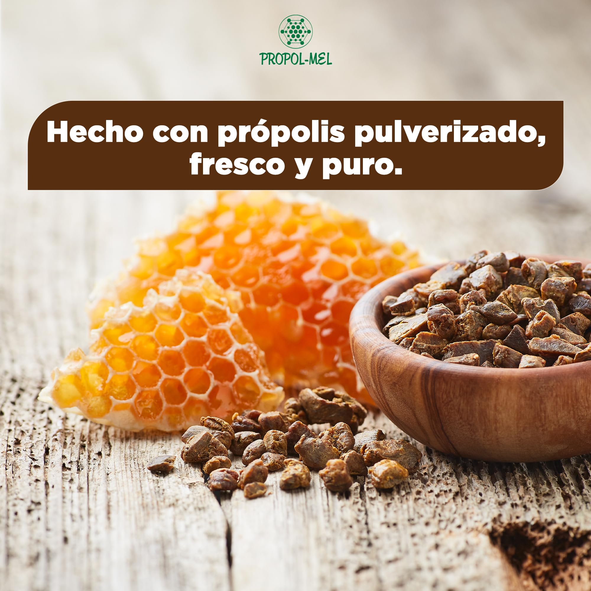 500 g - Caramelos de Propoleo Sin gluten y Sin azucar. Elaborado con propolis puro finamente troceado. Recomendado para el mal aliento, el aparato bucal y la garganta.