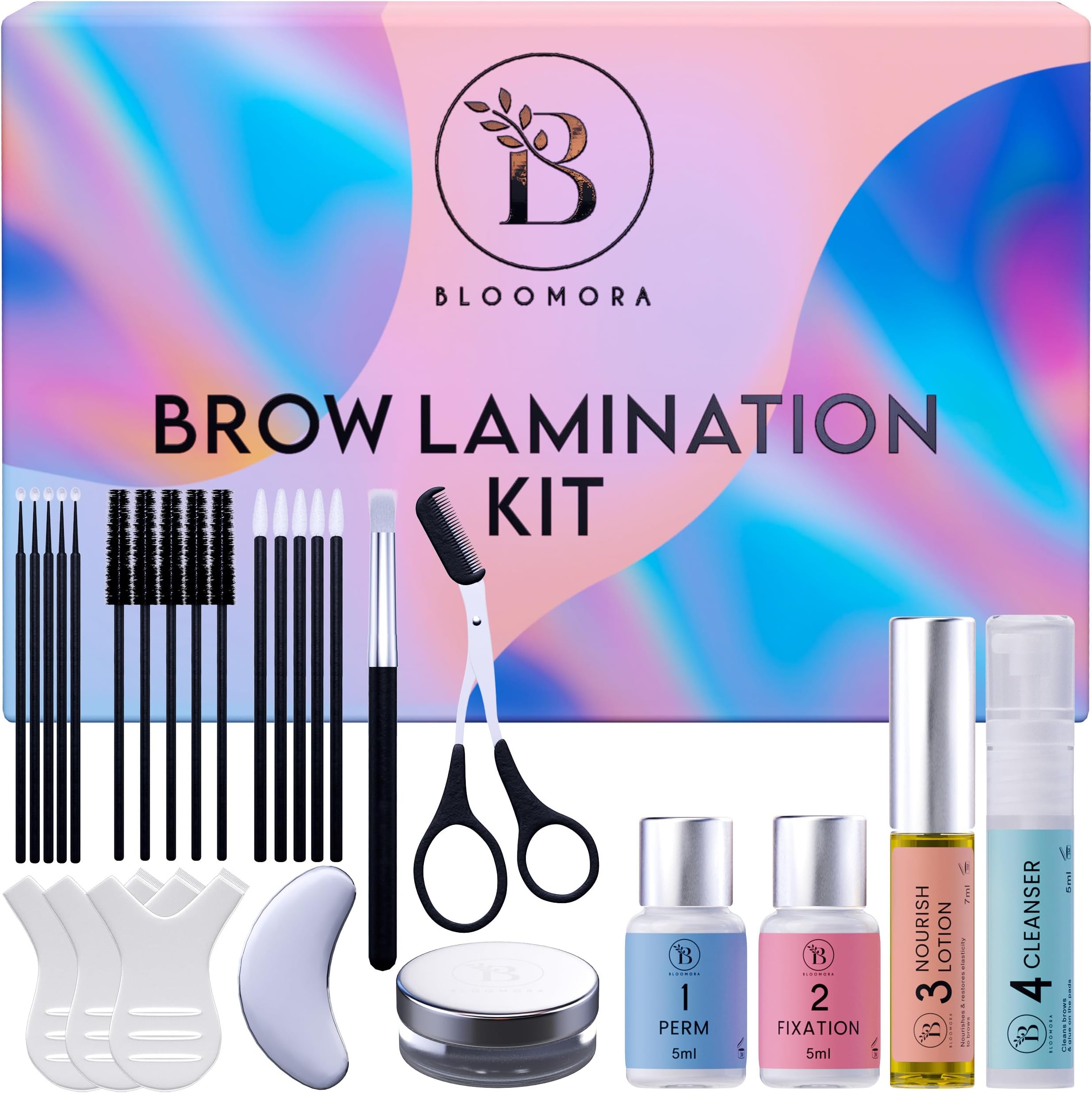 Eyebrow Lamination Kit, At Home Brow Lamination Kit, Brow Lift Kit for Beginner/Professional, Eye Brow Lamination Kit + Instructions