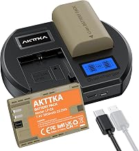 LP-E6/LP-E6N Battery, 18W Charger with 2 Replacement Batteries (3000mAh) Compatible with Canon LP-E6/LP-E6N and EOS 5D Mark II/III/IV, 6D, 6D Mark II, 7D, 7D Mark II, 60D, 70D, 80D, 90D