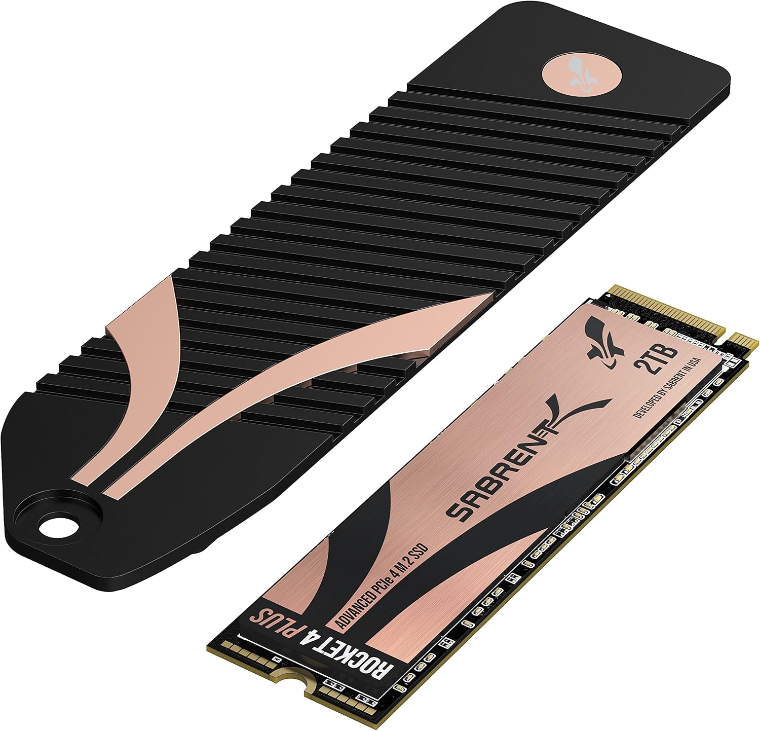 2TB Rocket 4 Plus NVMe 4.0 Gen4 PCIe M.2 Internal Extreme Performance SSD + M.2 NVMe heatsink Combo (SB-RKT4P-PSHS-2TB)