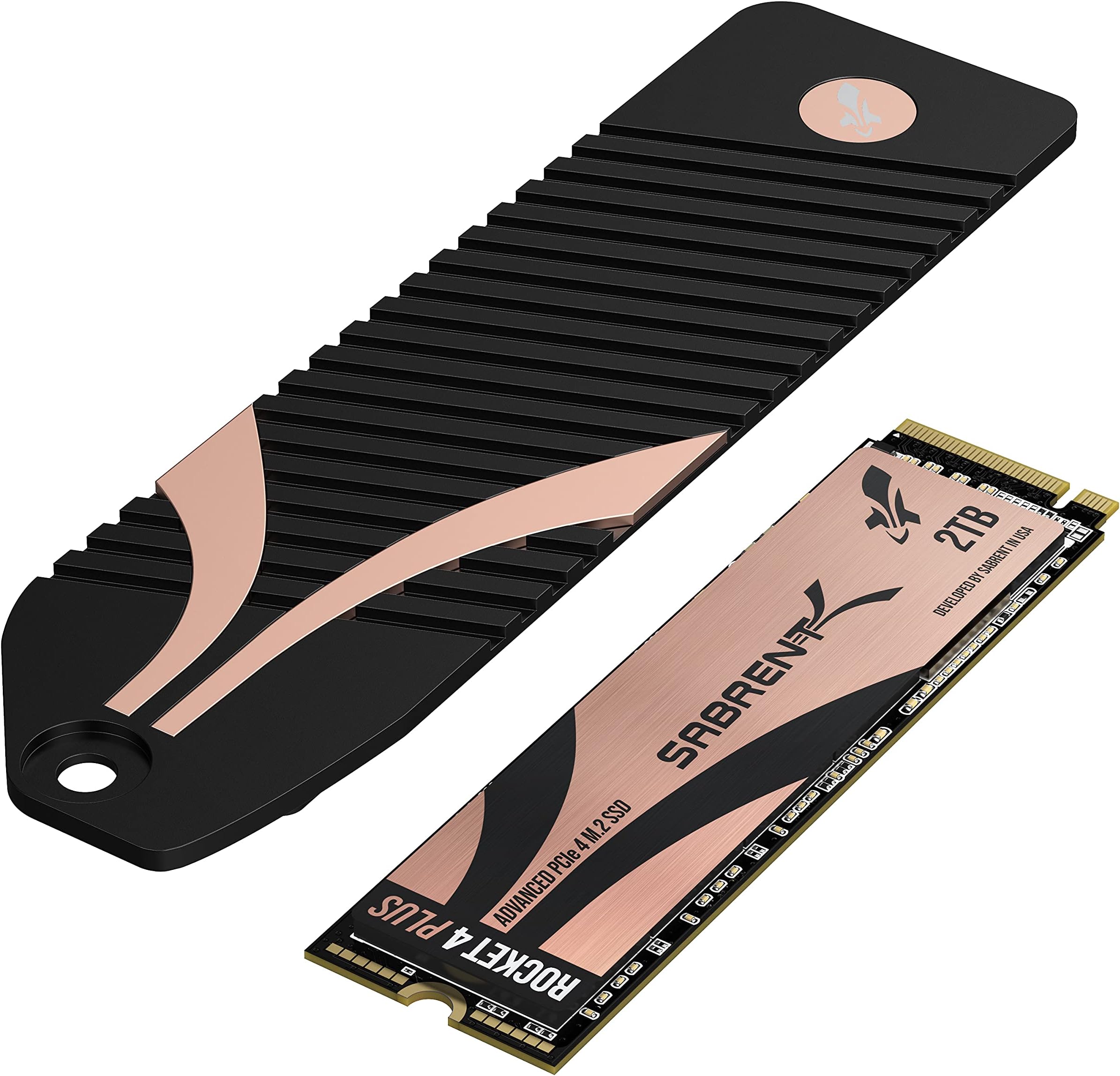 SABRENT 2TB Rocket 4 Plus NVMe 4.0 Gen4 PCIe M.2 Internal Extreme Performance SSD + M.2 NVMe heatsink Combo (SB-RKT4P-PSHS-2TB)