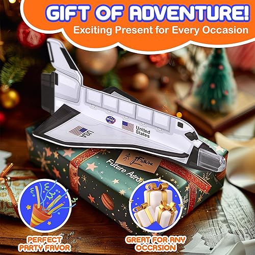Miniatura 6 de Forest & Twelfth Paquete de 24 planeadores de transbordador espacial de 8 pulgadas de espuma grande de juguete para niños – Juguetes de transporte