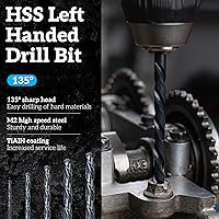 Vista 3 de Bolt Extractor Kit,10PC Screw Extractor and Left Hand Drill Bit Set, HSS M2 Steel Drill Bits, Reverse Drill Bit and Bolt Extractor, Easily Remove