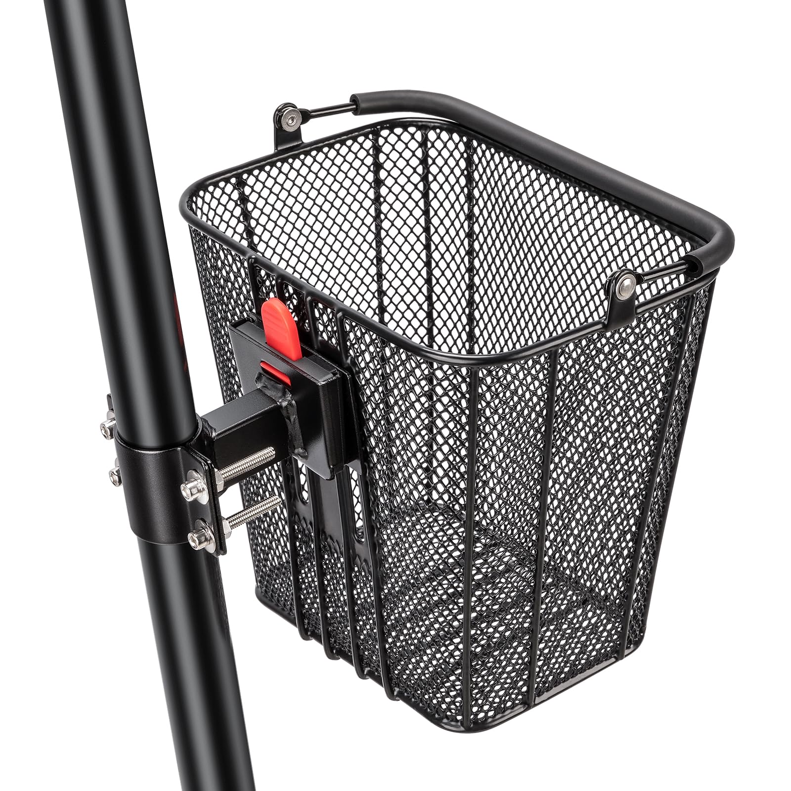 CXWXC Cesta de Scooter con asa, Cesta Frontal de liberación rápida para Scooters eléctricos, cestas de Bicicleta con Soporte Fijo para Bicicletas Plegables, Scooters de Patada y Rodilla