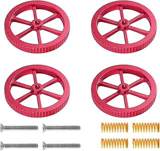 4PCS Upgraded Aluminum Hand Twist Leveling Nut with Hot Bed Die Springs and Screws for Ender 3/3 Pro/3 V2, Ender 5/5 Plus/Pro, CR-10, CR10S/10S Pro, CR 20 3D Printer Parts