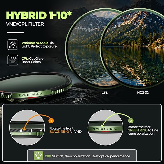 Freewell x Brandon Li 82mm Variable ND/CPL Basic Kit 1-10 Stop