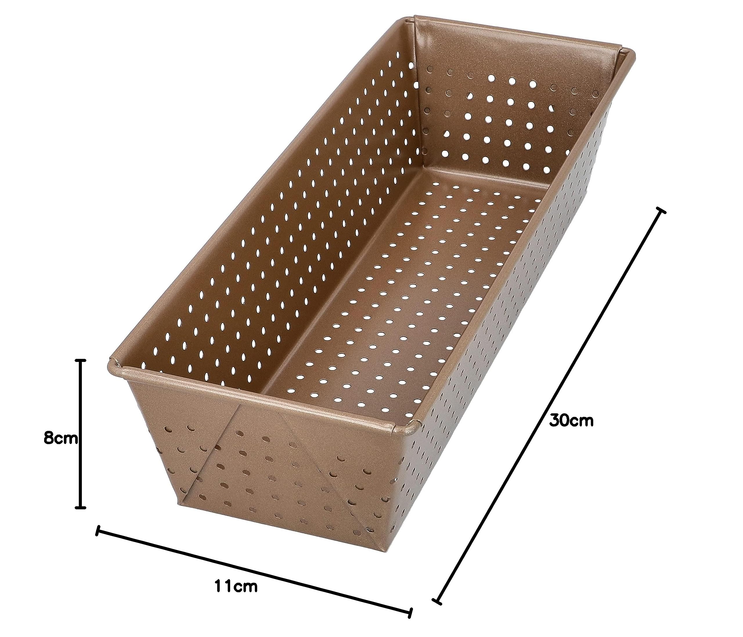 Birkmann, 210523 perforowana forma do pieczenia chleba, 30 cm, ze stali węglowej w kolorze brązu, z powłoką zapobiegającą przywieraniu i przepisami kulinarnymi