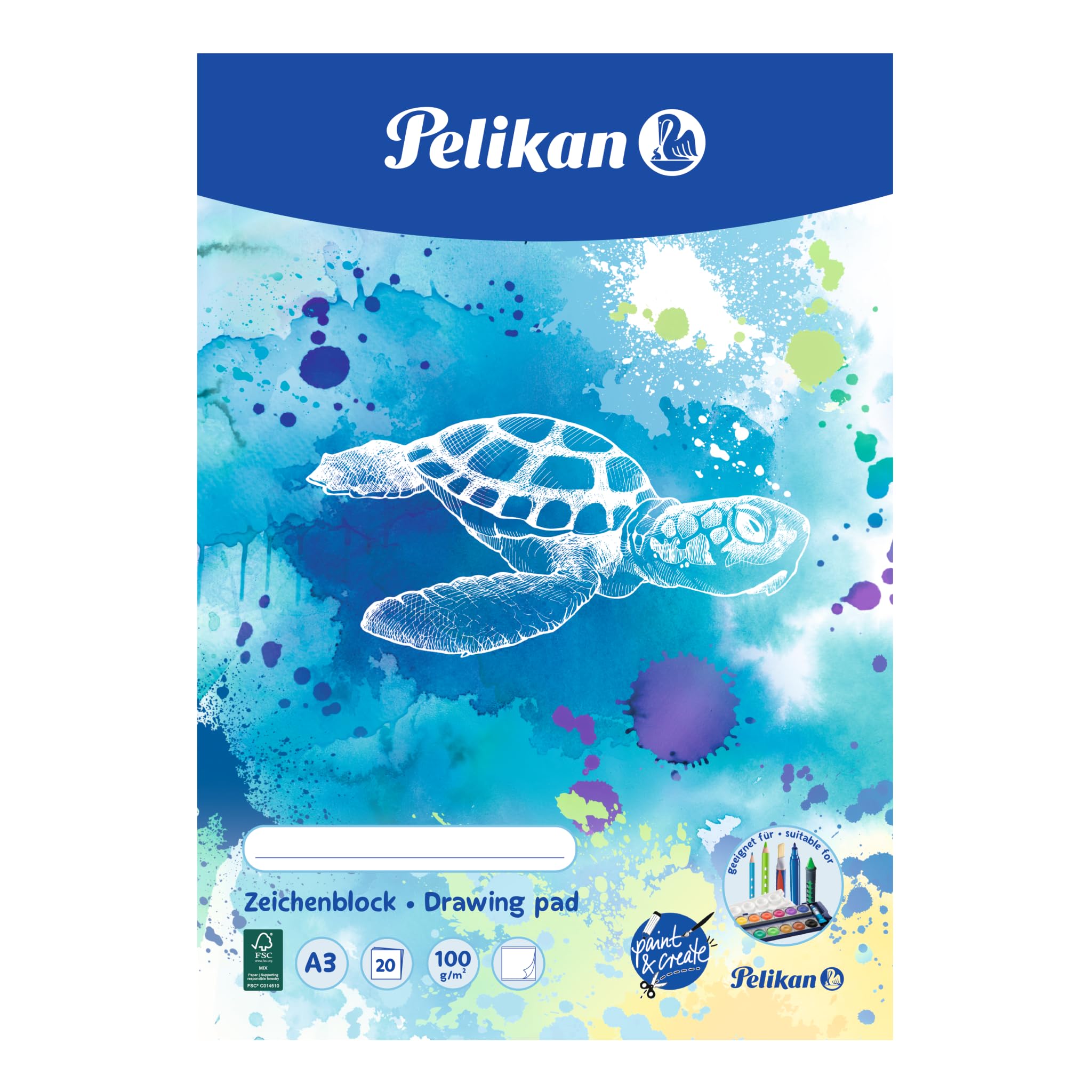 Pelikan A3 Drawing Pad 20 Sheets 100gsm