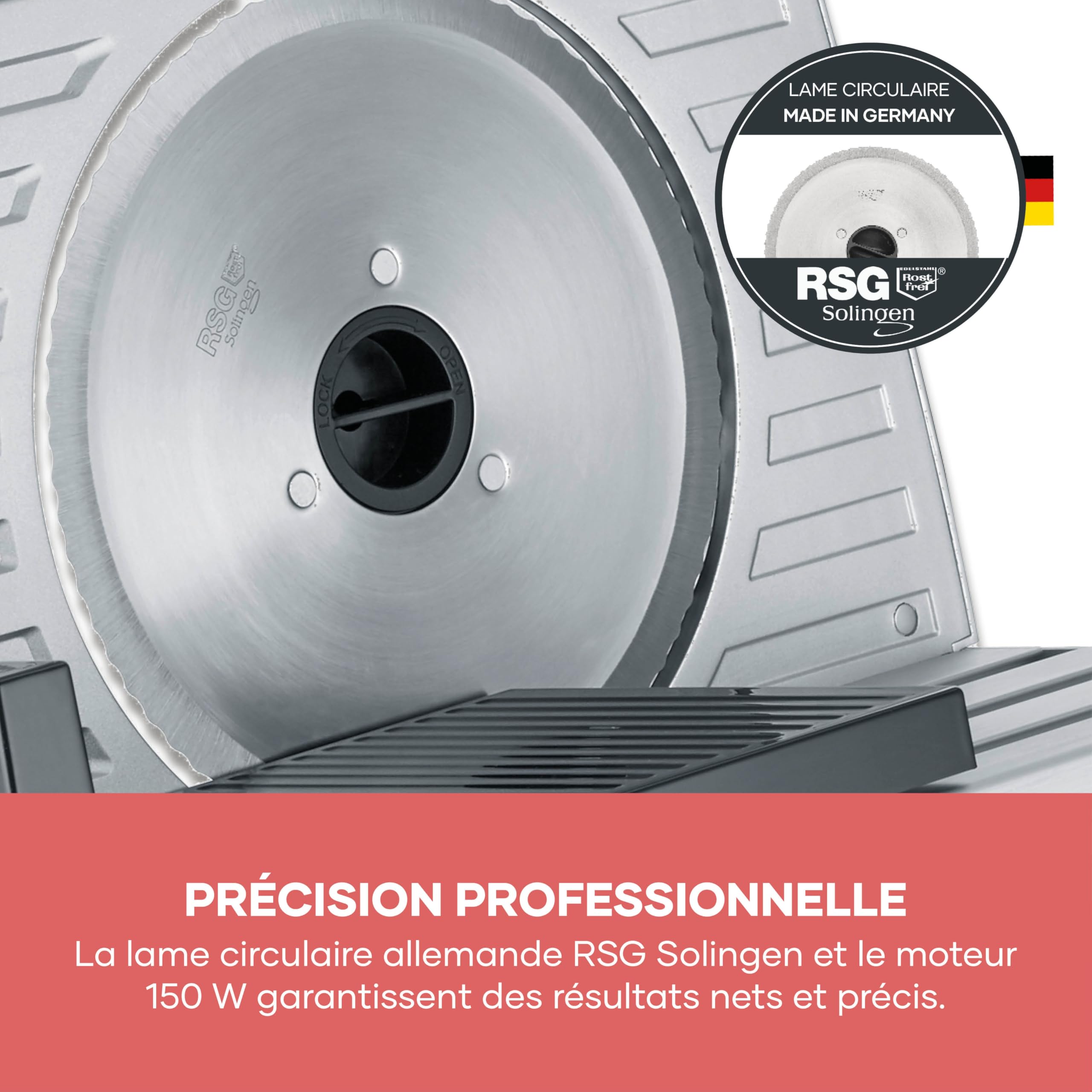 SEVERIN Trancheuse universelle 150 W, AS 3917, lame inox, gris/inox