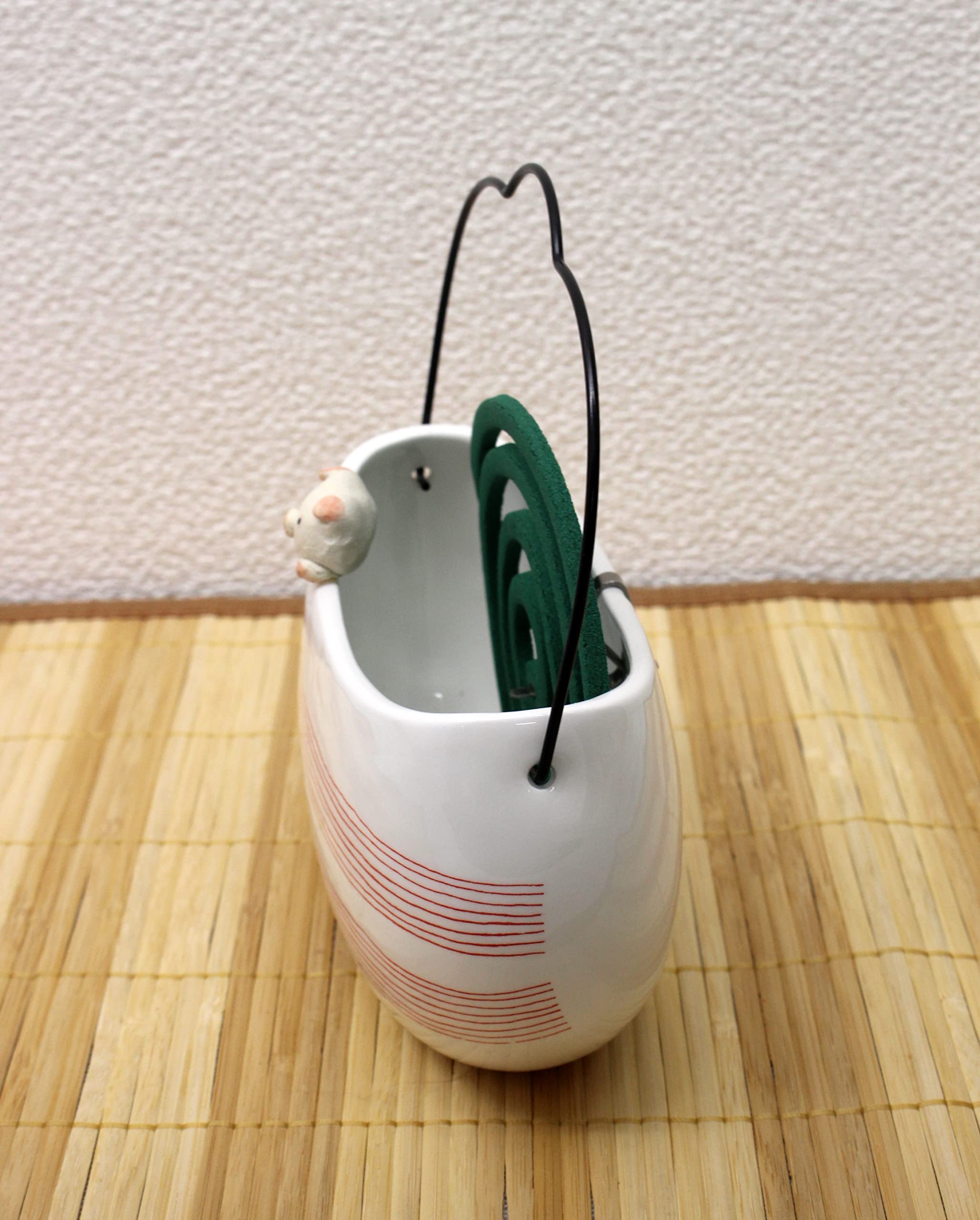 Amazon.co.jp: クラフトマンハウス 蚊取り線香入れ 夏のぶた 線香鉢