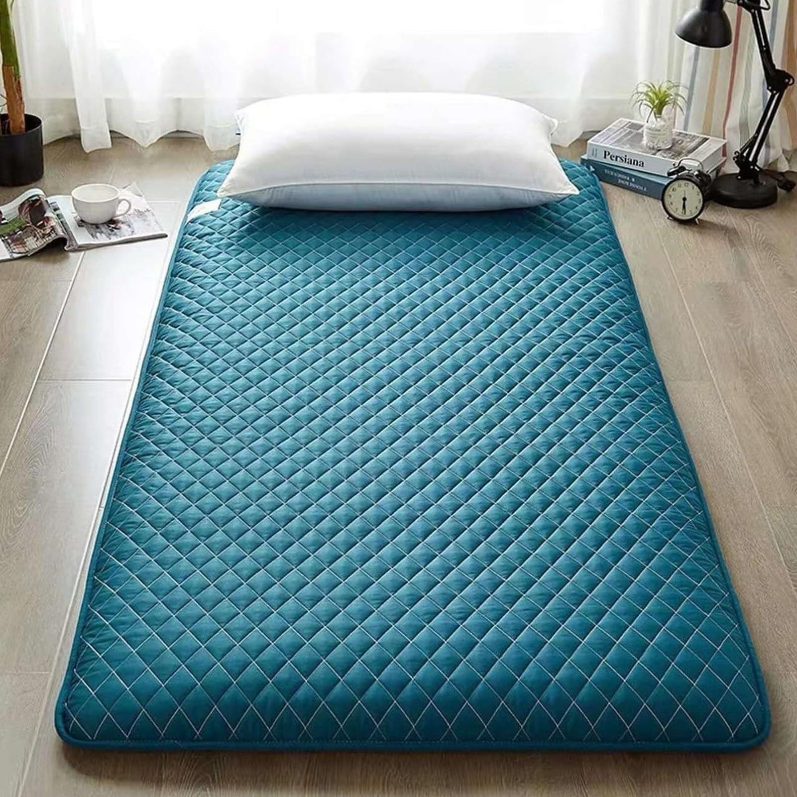 Colchón Plegable, Colchoneta para Dormir En El Suelo De Tatami, Colchón De Futón Portátil Grueso, Colchoneta para Dormir De Tamaño Completo, Tumbona para Invitados para Sofá De Camping