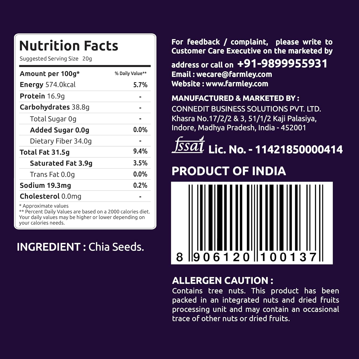 Buy Now Farmley Chia Seeds 200G I Seeds For Eating | Seeds For Weigh... 6 Buy Now Farmley Chia Seeds 200G I Seeds For Eating | Seeds For Weigh...