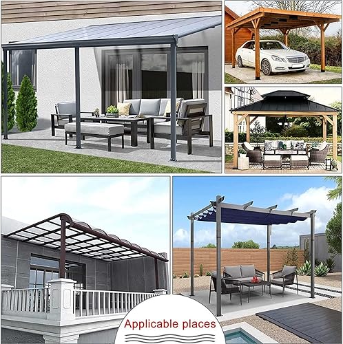 Miniatura 7 de Cortinas para exteriores con cremallera, paneles laterales de lona impermeable de PVC, cortinas de división, pérgola patio, glorieta, balcón,