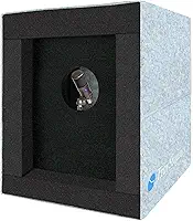 TroyStudio Cabine vocal fechada, escudo de isolamento de microfone portátil, filtro de reflexão dobrável com espuma acústica e painéis, caixa de som de gravação equipamento de estúdio doméstico para