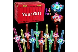 14 Bulk LED Light Up Fidget Spinner Bracelets