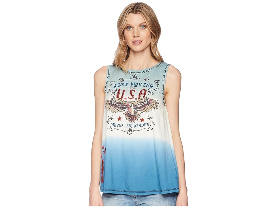 

Double D Ranchwear Never Surrender Tank Top (String) Women's Sleeveless