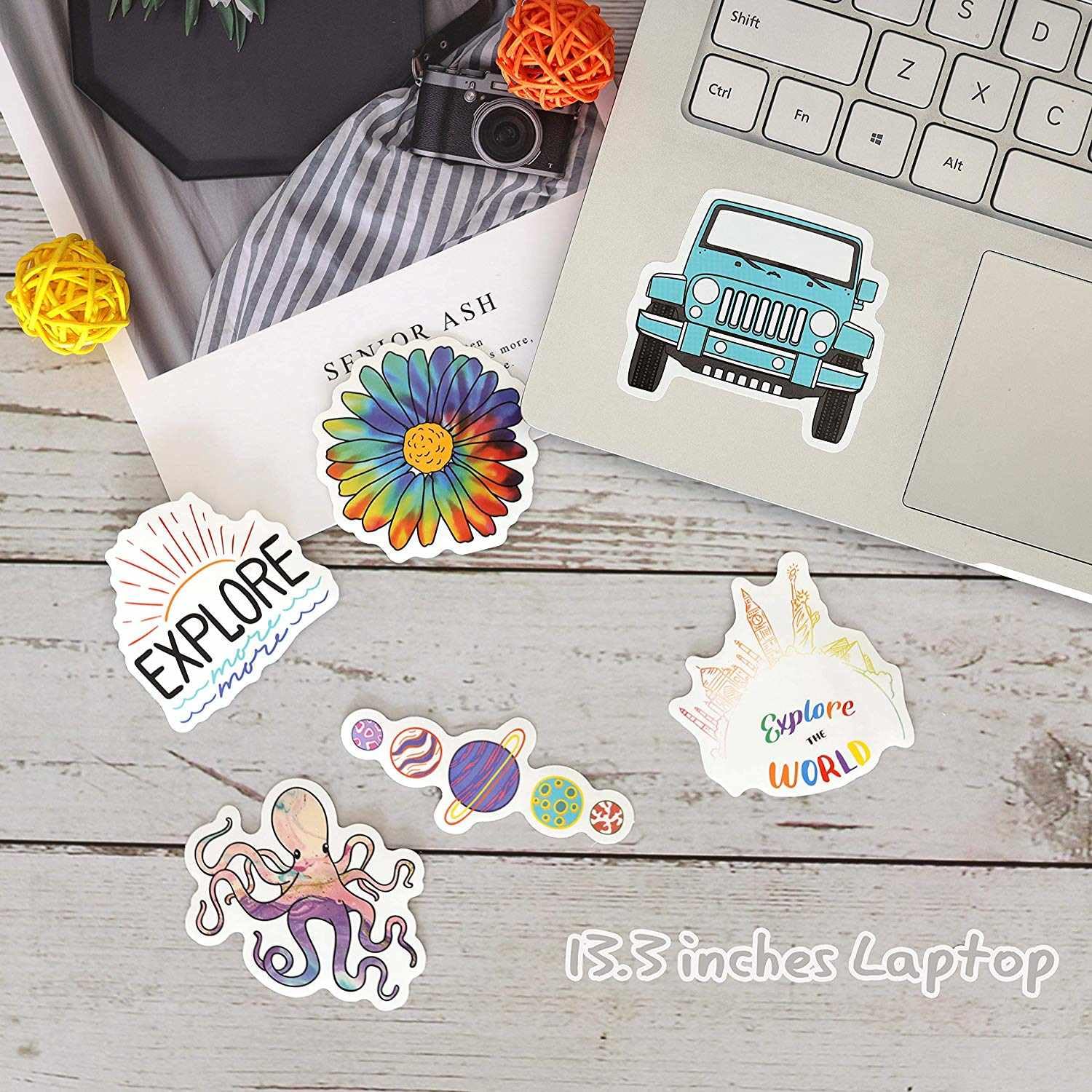 Cherry Stickers | 50 Pcs Cherry Pellet Waterproof Vinyl Stickers for Water Bottles Laptop Luggage Cup Computer Cell Phone Skateboard