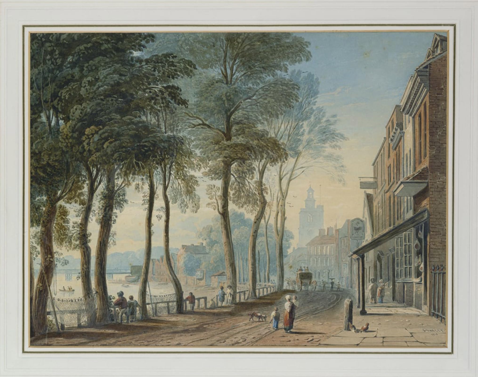 POSTERIIk Vintage Classic Picture Landscape Artwork Cheyne Walk Chelsea by Varley Portrait Canvas Painting for Office Home Decor 60x90cm