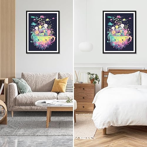 Miniatura 2 de NEWENMO Kits de pintura de diamantes para adultos principiantes DIY 5D linda pintura de diamantes de dibujos animados con diamantes redondos,