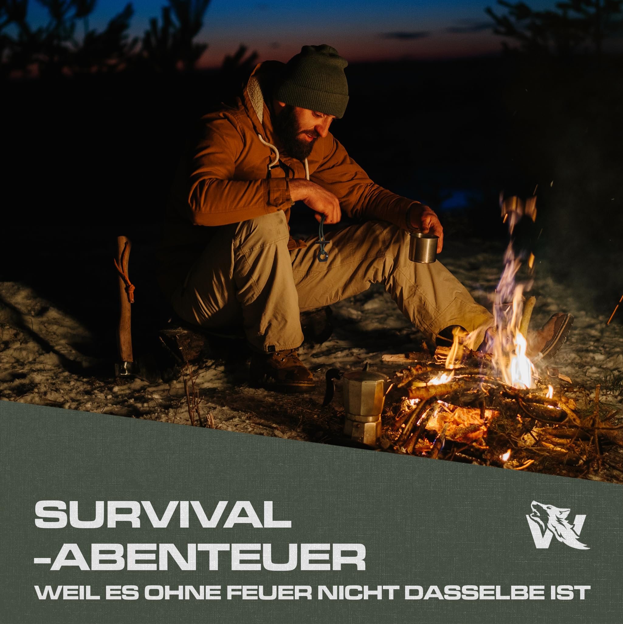 ODENWOLF Krzesiwo outdoorowy łańcuszek na szyję – krzesiwo magnezowe jako zawieszka – krzesiwo małe idealnie nadaje się do survivalu i aktywności bushcraf – krzesiwo survivalowe jako breloczek do